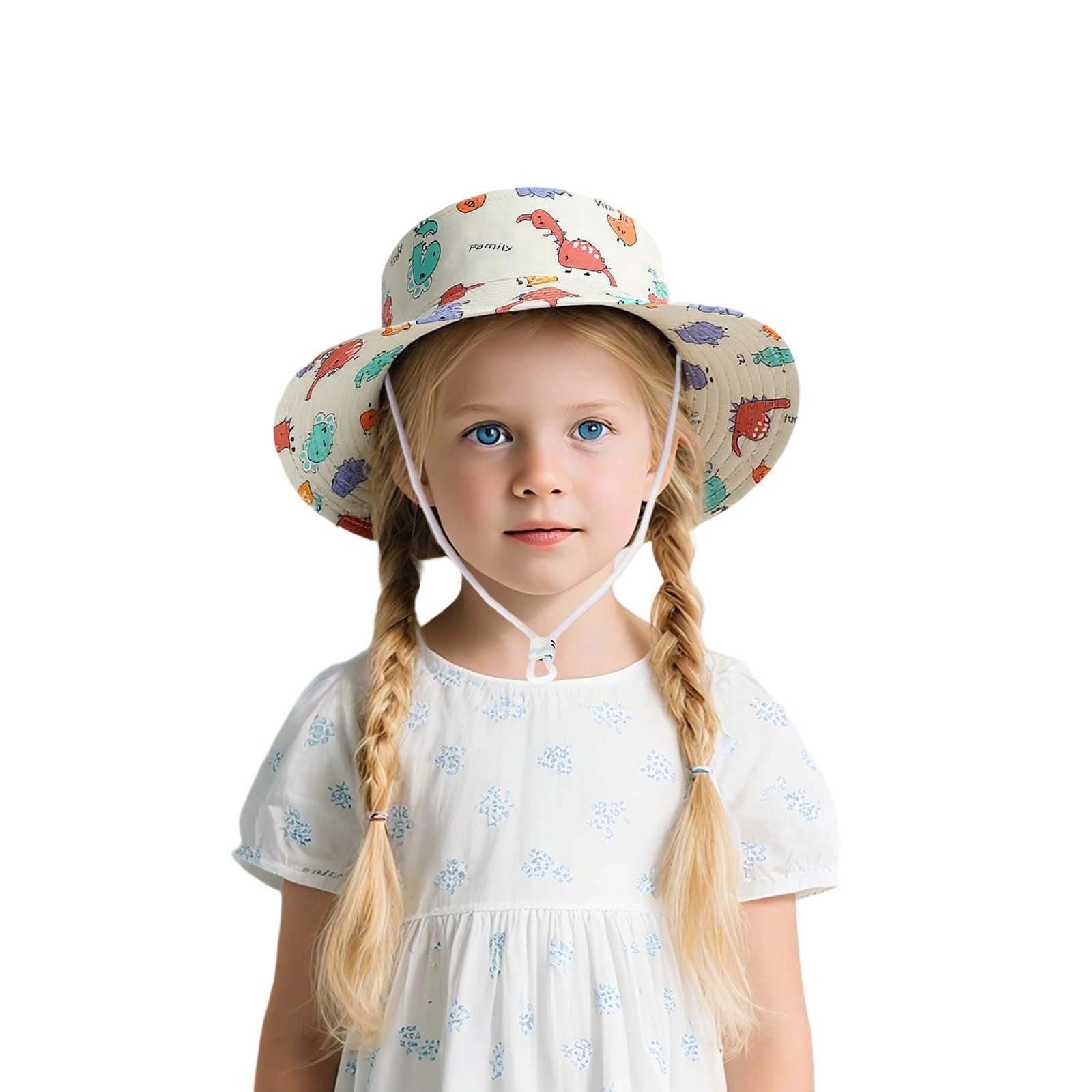 Toddler Beach Hat Kids Boys and Girls Adjustable Sun Hat Outdoor Casual ...