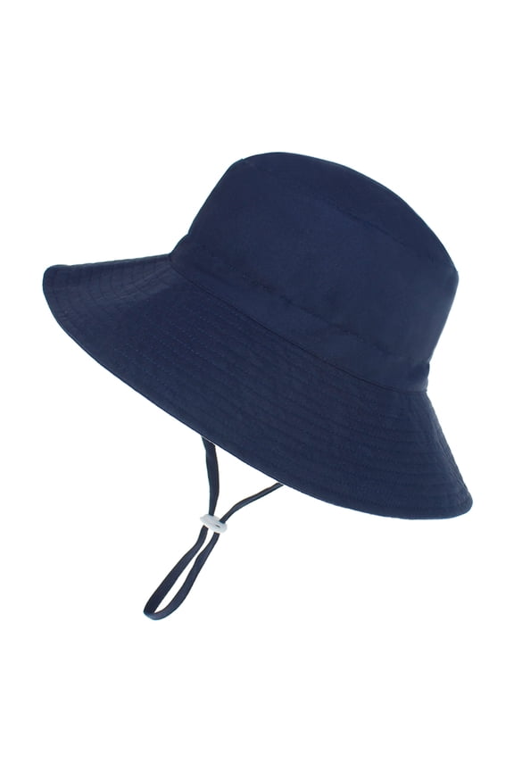 Toddler Beach Hat UPF 50+ Sun Protection Kids Sun Hat Camping Wide Brim Baby Hats with Mesh Liner Navy 1-2 T