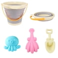 thumbnail image 1 of Toddler Beach Toy Set, Foldable Beach Bucket Travel Toy with Sand Mold, Shovel and Rake, Color Random F, One Size, 1 of 3