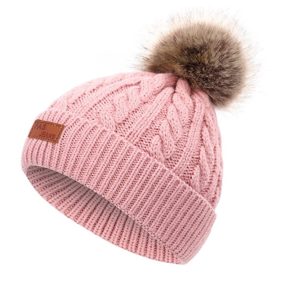 Toddler Beanie Baby Boys Girls Beanies Kids Winter Hats Children Knit Warm Caps Soft Ski Hat, Pink 1-11 Years