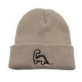 thumbnail image 1 of Toddler Beanie Cute Dinosaur Pattern Winter Hat Knit Boys Girls Warm Baby Embroidered Beanies Cap for 1-5 Years, 1 of 3