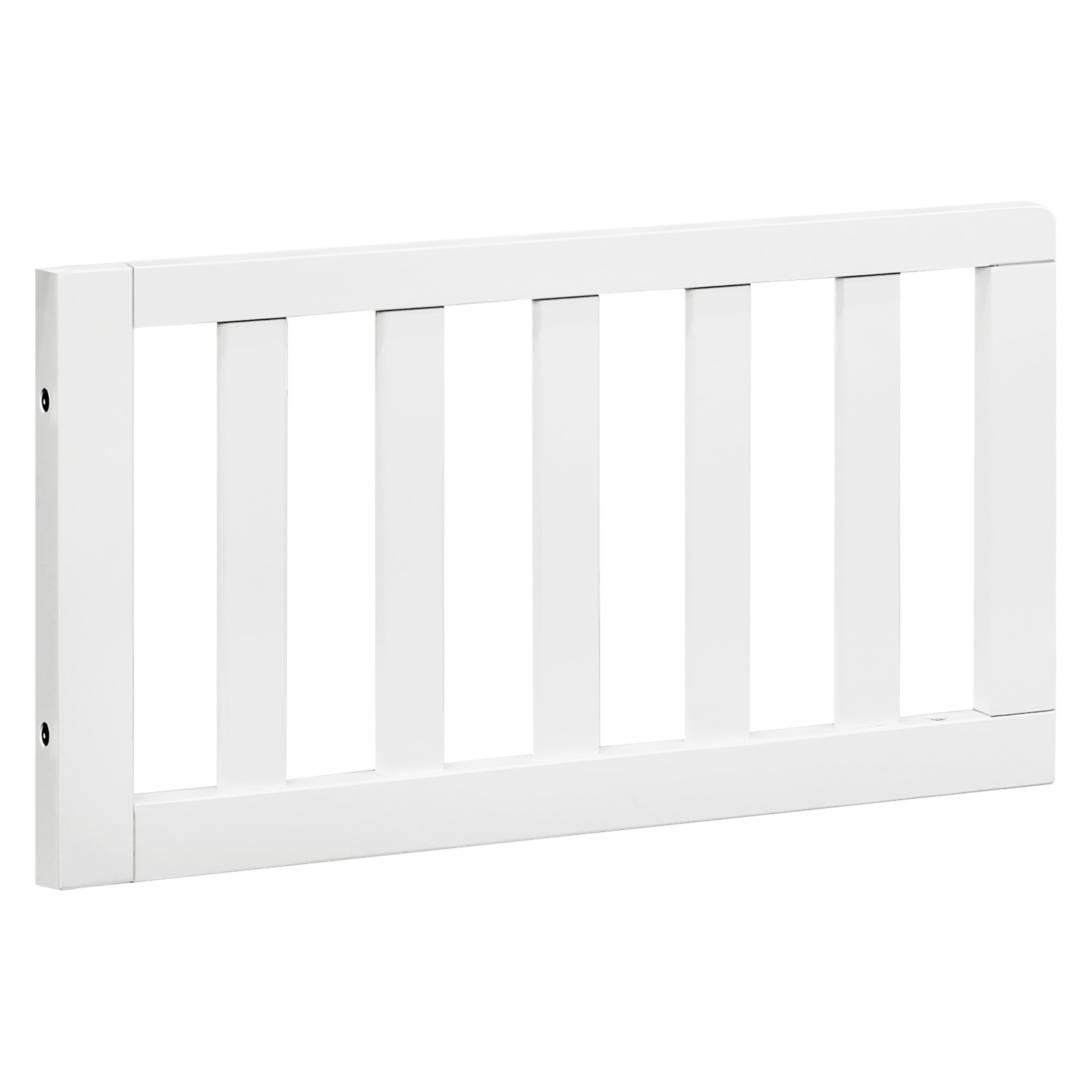 Evolur Convertible Crib Wooden Full Size Bed Rail, Glazed Brush White