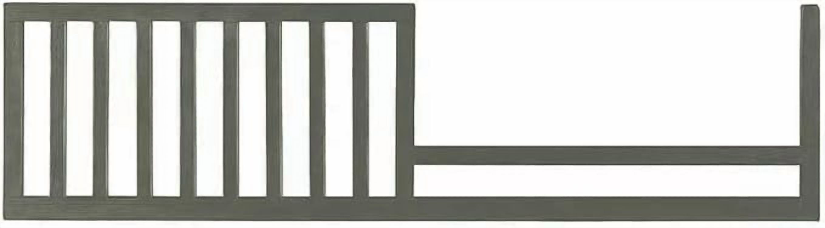 Toddler Bed Safety Guard Rail Conversion Kit for Bel Amore Cribs by Bivona (Nantucket Grey - Channing)