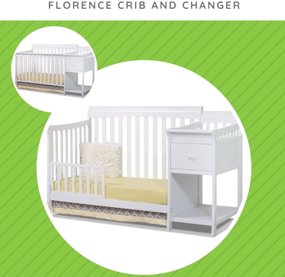 Toddler Bed Safety Guard Rail Conversion Kit for Sorelle Cribs (White, Model 151)