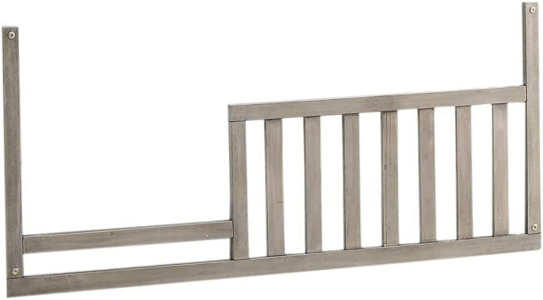 Ash Gray Solid Wood Toddler Bed Safety Guard Rail