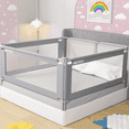 thumbnail image 1 of Toddler Bed Safety Rail Guard for Queen Size Beds (78.7"x78.7"x59"), Adjustable Height, Reinforced S Structure, , 3 Packs with Protective Bar, 1 of 7