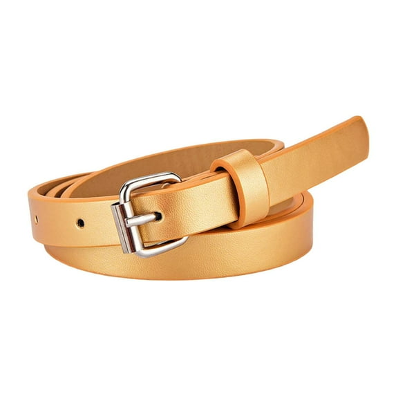 Toddler Belt Child Boys Belts for Jeans Girls Dresses Pants Leather Waist Belt with Buckle Boys Belt Gold