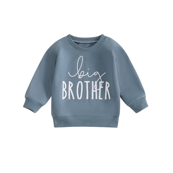 Toddler Big Bro Lil Sis Siblings Matching Outfits Baby Boy Girl Crewneck Sweatshirt Tops/Romper Spring Fall Clothes