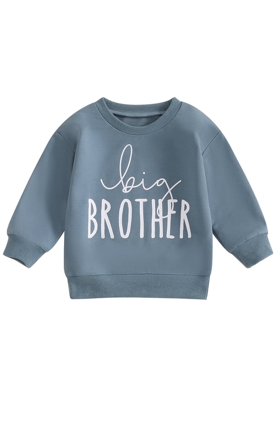 Toddler Big Bro Lil Sis Siblings Matching Outfits Baby Boy Girl Crewneck Sweatshirt Tops/Romper Spring Fall Clothes