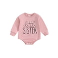 thumbnail image 1 of Toddler Big Bro Lil Sis Siblings Matching Outfits Baby Boy Girl Crewneck Sweatshirt Tops/Romper Spring Fall Clothes, 1 of 8