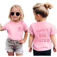 thumbnail image 1 of Toddler Big Sister Tshirt Letter Print Short Sleeve T Shirt Summer Graphic T-Shirt, 1 of 3