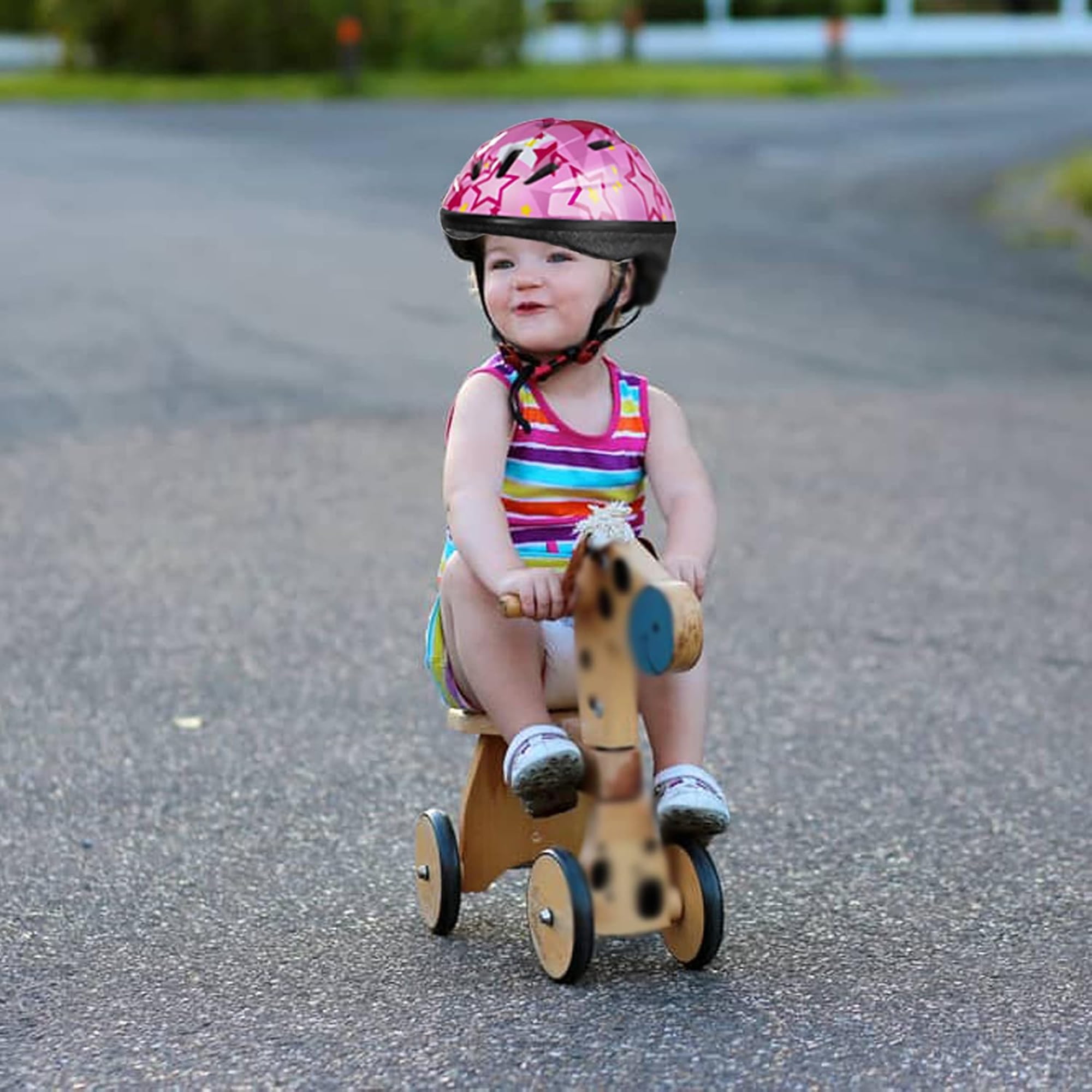 Toddler Bike Helmet Adjustable Helmet for Kids and Youth Bicycle Cycling Skate Scooter Skateboard Helmet