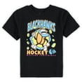 thumbnail image 1 of Toddler Black Chicago Blackhawks Break Through T-Shirt, 1 of 1