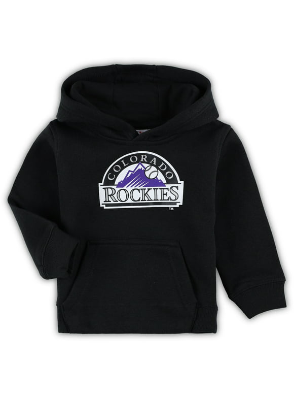 Toddler Black Colorado Rockies Team Primary Logo Fleece Pullover Hoodie