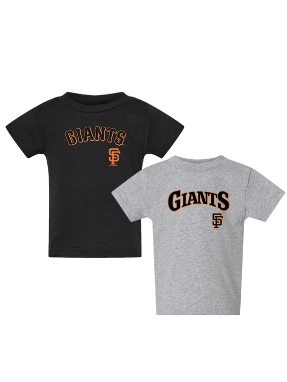 Toddler Black/Gray San Francisco Giants Logo 2-Pack T-Shirt Set