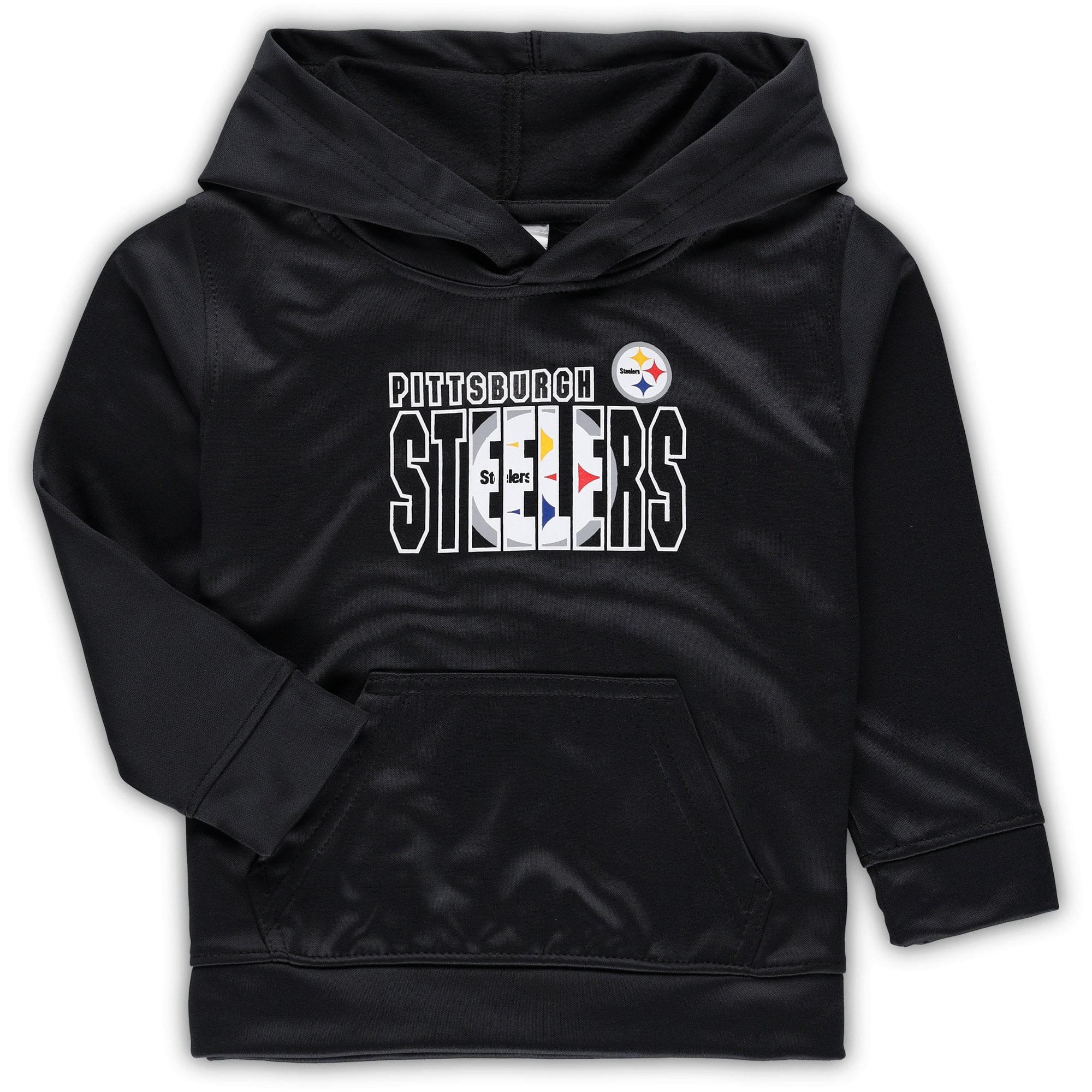 NFL Pittsburgh Steelers Toddler Boys' Poly Fleece Hooded Sweatshirt - 4T