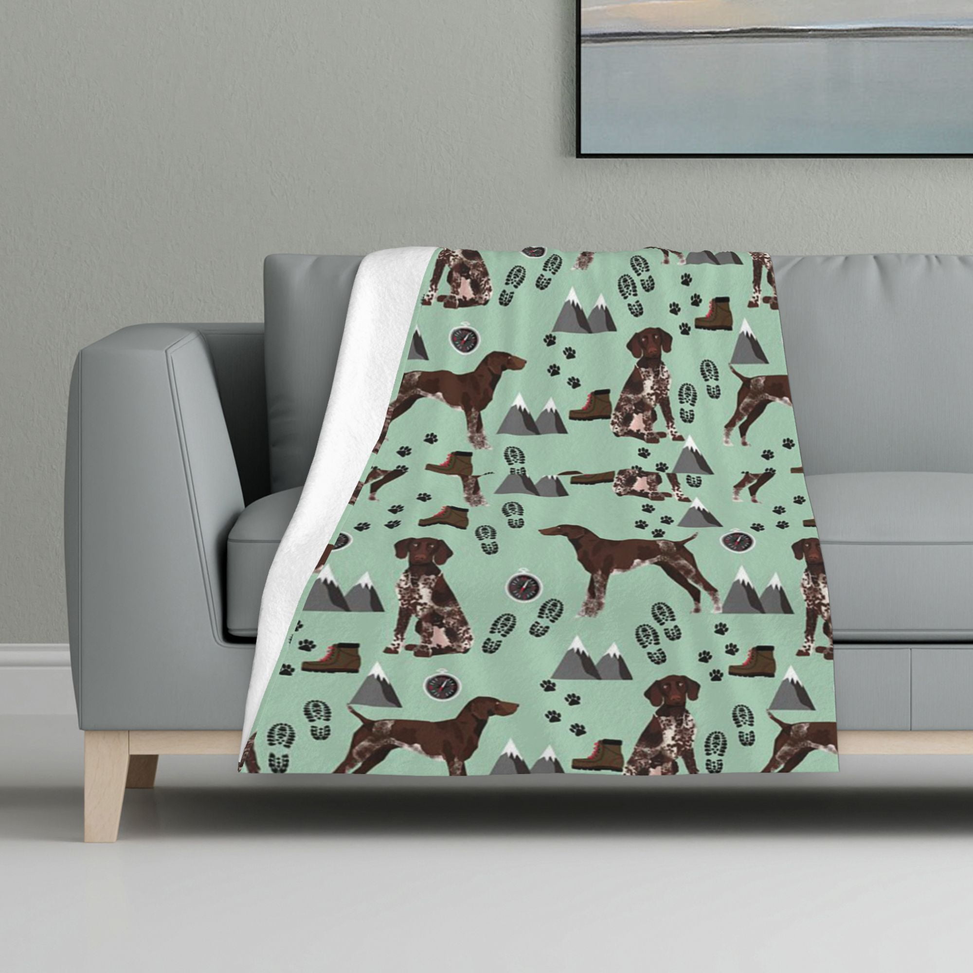 Toddler Blanket For Boys Girls Lightweight Baby Kids Blanket Cute Soft German Shorthaired