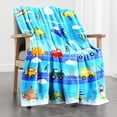 thumbnail image 1 of Toddler Blankets for Boys, Kids Fleece Throw Blanket with Car Airplane Construction Truck Yacht Pattern for Daycare/Nap/Travel - 40x50 Inches (Vehicles), 1 of 6