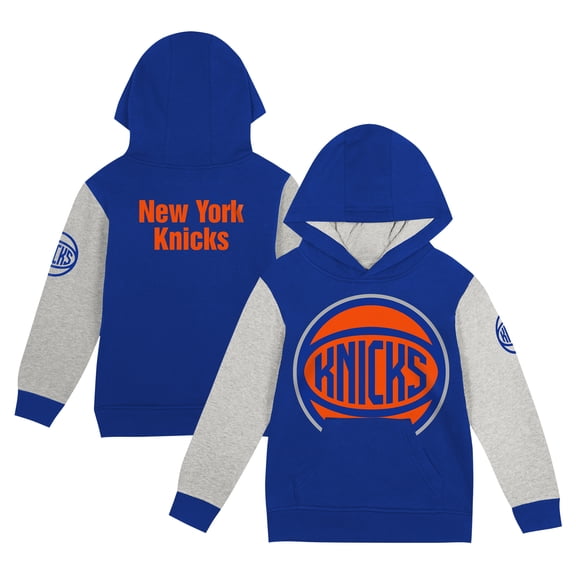 Toddler Blue New York Knicks Fair Catch-Fleece Pullover Hoodie