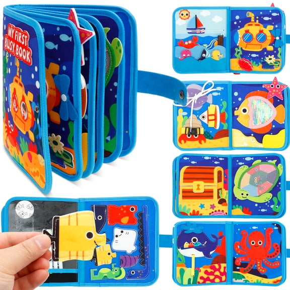 Toddler Board Book Toy Set Safe Soft Toddler Traveling Toy Help Cultivating Educational Activity Developing Book for Kid