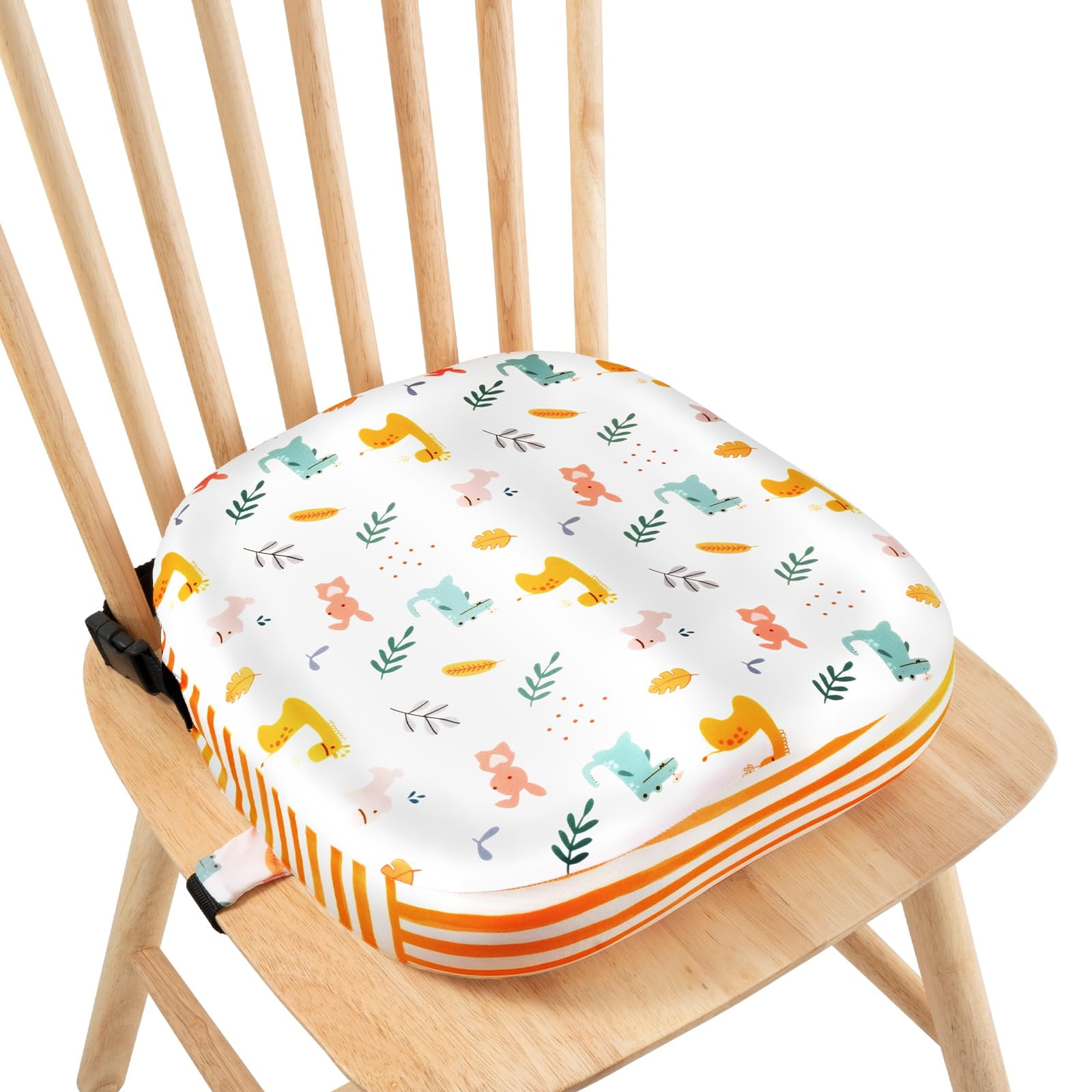 Toddler Booster Seat for Dining Table 4 inch Design Dining Chair Heightening Cushion Portable Dismountable Eating Washable Kids Toddler Booster Cushion Adjustable Elasticity Straps Forest C2 Walmart.c...