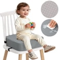 thumbnail image 1 of Toddler Booster Seat for Dining Table, Caveen Waterproof Booster Seat for Kitchen Chair, with Adjustable Straps, Portable Increasing Cushion at Home or Going Out, Non-Slip, Grey, 1 of 8