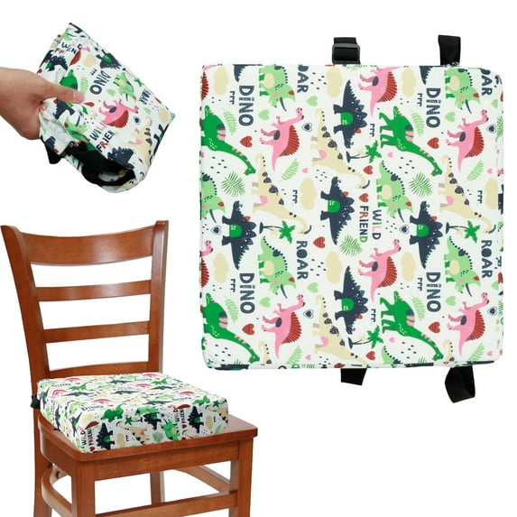 Toddler Booster Seat for Dining Table Non Slip Booster Seat with Adjustable Safety Belt and Fastening Strap Cute Table Booster Seat Lightweight Booster Seat Cushion for Travel Home Toddler