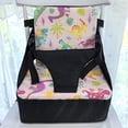 thumbnail image 1 of GOLDCOLIN Toddler Booster Seat Folds into Diaper Bag with Mesh & Side Pockets Storage for Diapers Bottles Waterproof Portable Adjustable Straps Non-Slip, 1 of 7