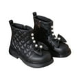 thumbnail image 1 of Toddler Boots,Ankle Boots for Girls Fashion Leather Stylish Warm Comfortable Kids Footwear,Toddler Boy Boots,Z02 Black,4.5-5 Years, 1 of 8