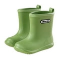thumbnail image 1 of Toddler Boots - Boys Boots Outdoor Rainy Days Comfortable Ankle Boots Waterproof Lightweight Hiking Shoes Non- Kids'Footwear - Fall Boots,Color:Green,Size:5-6 Years, 1 of 7
