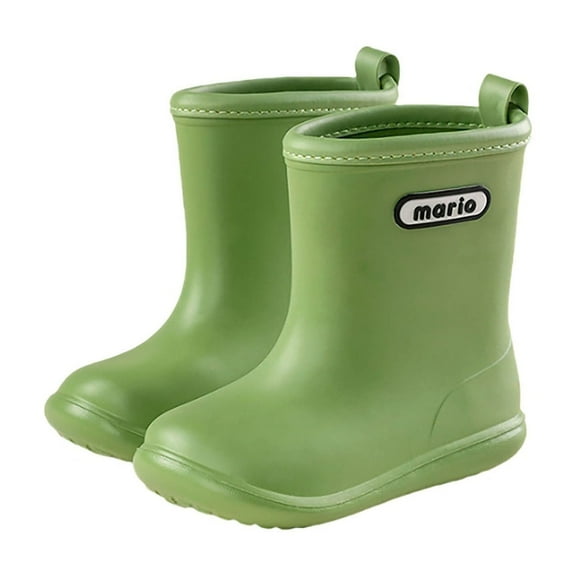 Toddler Boots,Boys Boots Outdoor Rainy Days Comfortable Ankle Boots Waterproof Lightweight Hiking Shoes Non- Kids'Footwear,Fall Boots,Green,4-5 Years