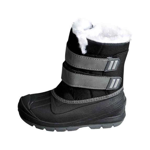 Toddler Boots Boys Girls Winter Boots Waterproof Fleece Kids Snow Boots Faux Fur Booties Warm Walking Shoes for Indoor Outdoor