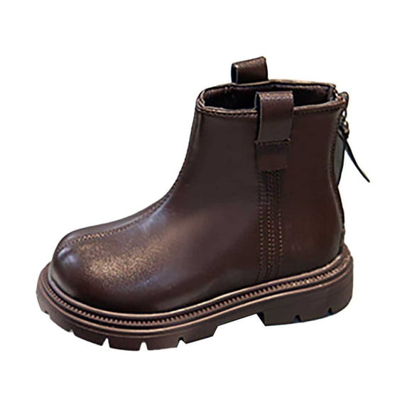 Toddler Boots,Girls Ankle Boots Stylish Short Boots Comfort Casual Kids Footwear,Toddler Boy Boots,Z02 Brown,8-9 Years