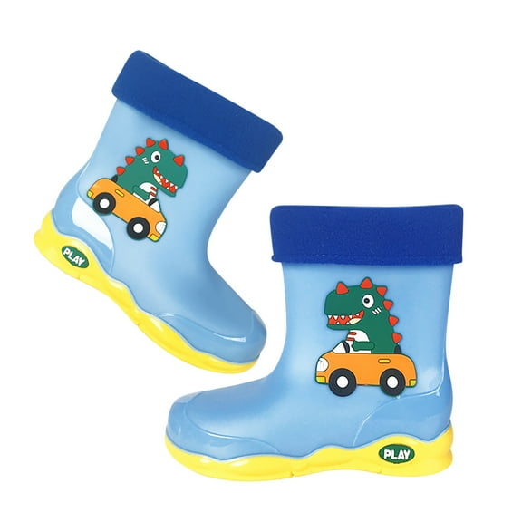 Toddler Boots Rubber Cartoon Printed Children Water Shoes Classic Children Rainboots Baby Kids Rain Boots Size 2-3 Y