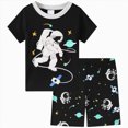 thumbnail image 1 of Toddler Boy 2 Piece Set Tropical Print Short Sleeve Crewneck T Shirt and Shorts Set Vacation Outfits 6-12 Months 12-24 Months 2t 3t 4t 5t 6t 7t 8t 9t Children 18-24 Months, 1 of 1