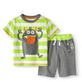 thumbnail image 1 of Toddler Boy 3D Interactive T-Shirt & Knit Shorts, 2pc Outfit Set, 1 of 3