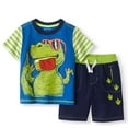 thumbnail image 1 of Toddler Boy 3D Interactive T-Shirt & Knit Shorts, 2pc Outfit Set, 1 of 3
