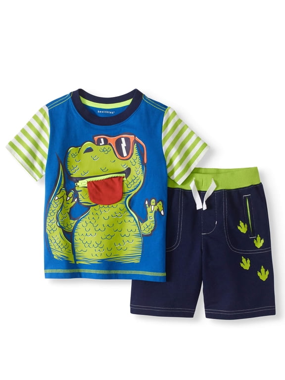 Toddler Boy 3D Interactive T-Shirt & Knit Shorts, 2pc Outfit Set