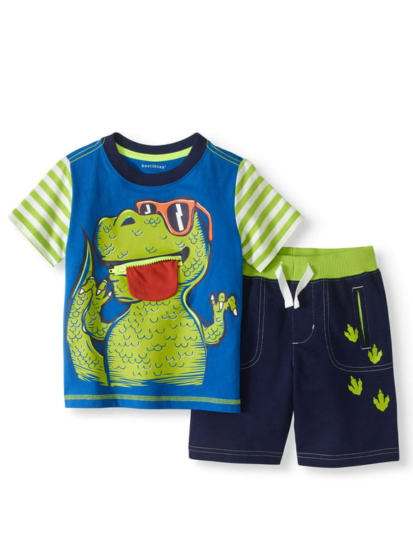 Toddler Boy 3D Interactive T-Shirt & Knit Shorts, 2pc Outfit Set