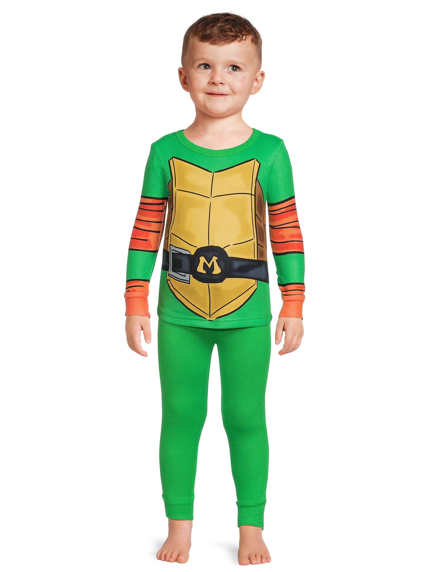 Toddler Boys' 4pc Teenage Mutant Ninja Turtles Snug Fit Pajama Set - Green  4T