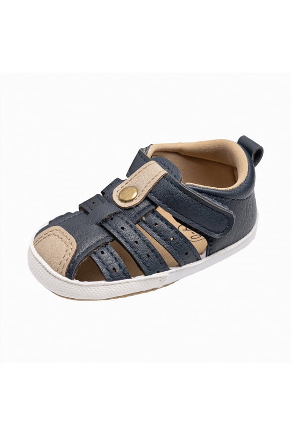 Toddler Boy Closed Toe Sandals Wide Width Supportive Summer Shoes for Feet Toddler Gibobby,3,Blue