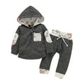 thumbnail image 1 of Toddler Boy Clothes 18-24 Months 2Pcs Kids Boys Flannel Plaid Shirt Tops Pants Set Hoodie Sweatsuit for Fall Winter Spring Outfits 4-12 Years, 1 of 4