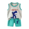 thumbnail image 1 of Toddler Boy Clothes 18-24 Months Baby Clothes Girl Toddler Summer Outfits Infant Casual Sleeveless Halter Ruffle Tank Cute Short Set Baby Clothing, 1 of 3