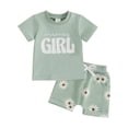 thumbnail image 1 of Toddler Boy Clothes 3T Toddler Baby Boy Birthday Outfit Short Sleeve Letter T-Shirt Shirts + Solid Shorts Summer Clothes Dads Little Dude Baby Boy Outfit, 1 of 8