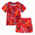 thumbnail image 1 of Toddler Boy Clothes Baby Boys Set Kids Spring Summer Cotton Elastic Printed Short Sleeved Basketball 18-24 Months 2t 3t 4t 5t 6t Tops+Shorts Outfits Boys' Clothing Sets with Pocket 2-Piece, 1 of 9