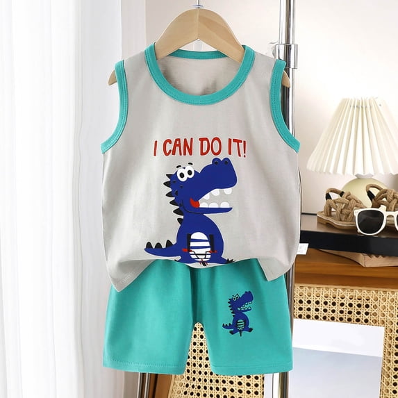 Toddler Boy Clothes Baby Boys Summer Outfits Patchwork Short Sleeve T-Shirt Shorts Set Summer Clothes Set 6M-6T Toddler Outfits for Boys Summer