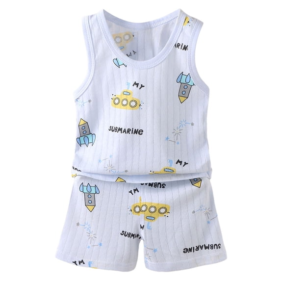 Toddler Boy Clothes Baby Summer Outfit Dinosaur Letter Print Cotton Tops Elastic Shorts Sets 3 9 18 24 Months 2T 3T