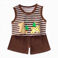thumbnail image 1 of Toddler Boy Clothes Kids Boys Sports Shorts Sets Unisex Summer Cotton Cute Print Sleeveless Beach 6M 12M 18M 24M 3T 4T Outfit Set Tee & 2PCS, 1 of 5