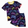 thumbnail image 1 of Toddler Boy Clothes Kids Unisex Summer Round Neck Printed Sleeveless Sports 1t 2t 3t 4t 5t 6t Clothing Set Pants Boys Outfits Two Pieces, 1 of 6