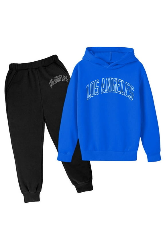 Toddler Boy Clothes Letter Printed Long Sleeved Hoodies Sweatshirt + Pants Fall Winter Outfits Set for Boy3-4 Years